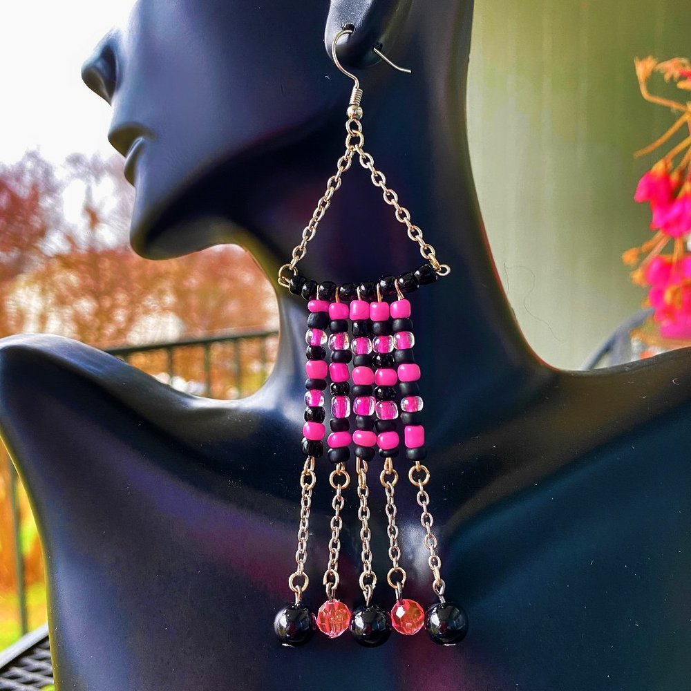 Goddess Komorkis Beaded Earrings